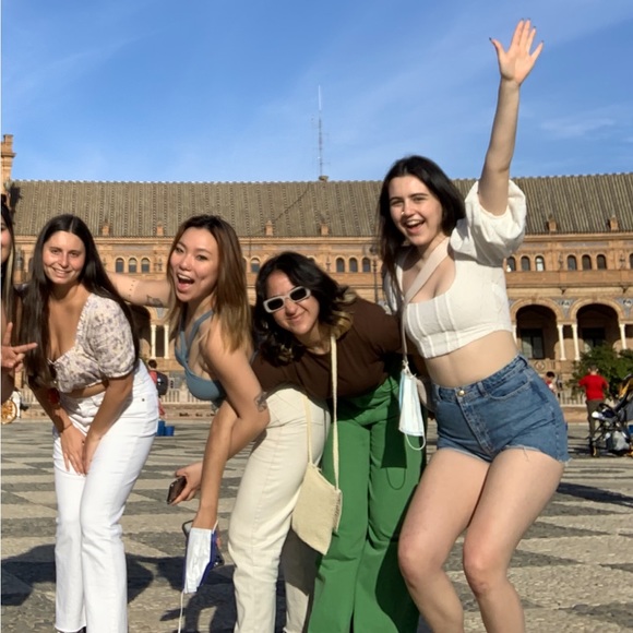 Zara Blue Denim Shorts - Picture 3 of 3